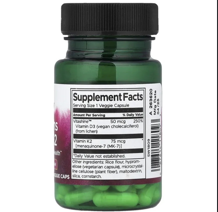 Swanson Vitamins D3 & K2.