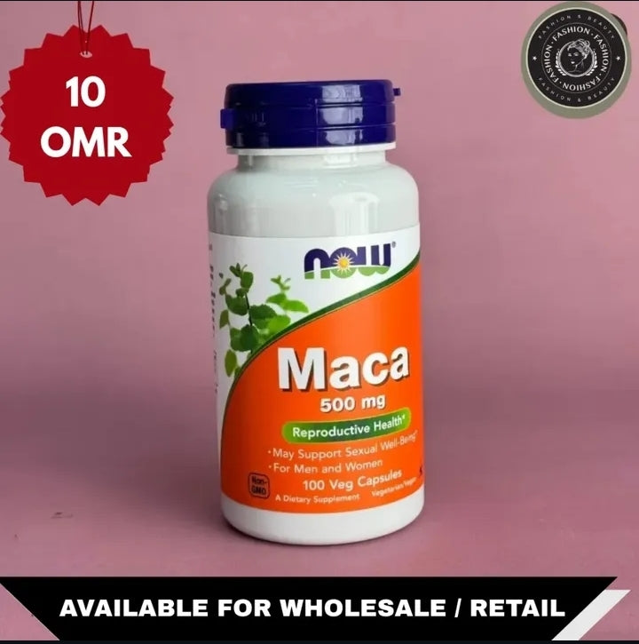 NOW Foods Maca 500 mg – authentic wellness supplement in Oman