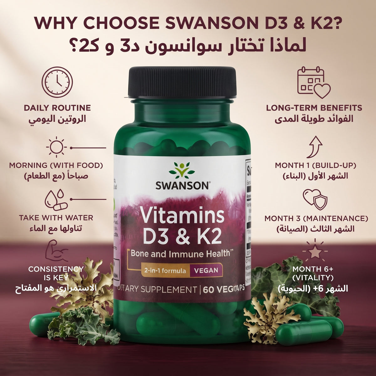 Swanson Vitamins D3 & K2 – image 4