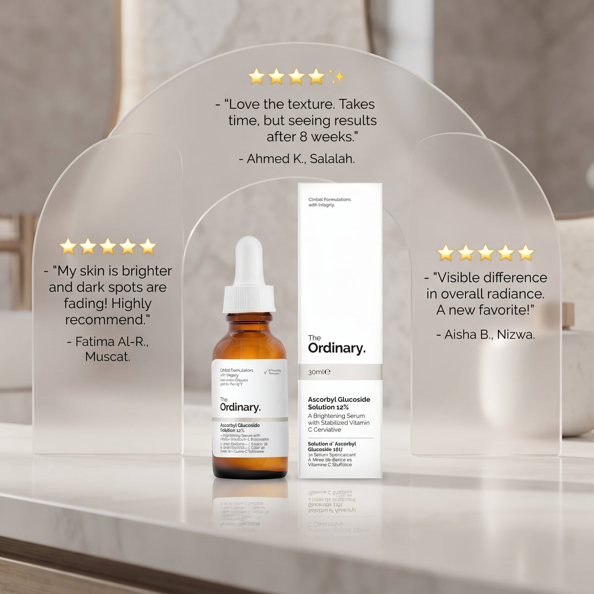 The Ordinary Ascorbyl Glucoside Solution 12% 30ml – Gentle Vitamin C Serum