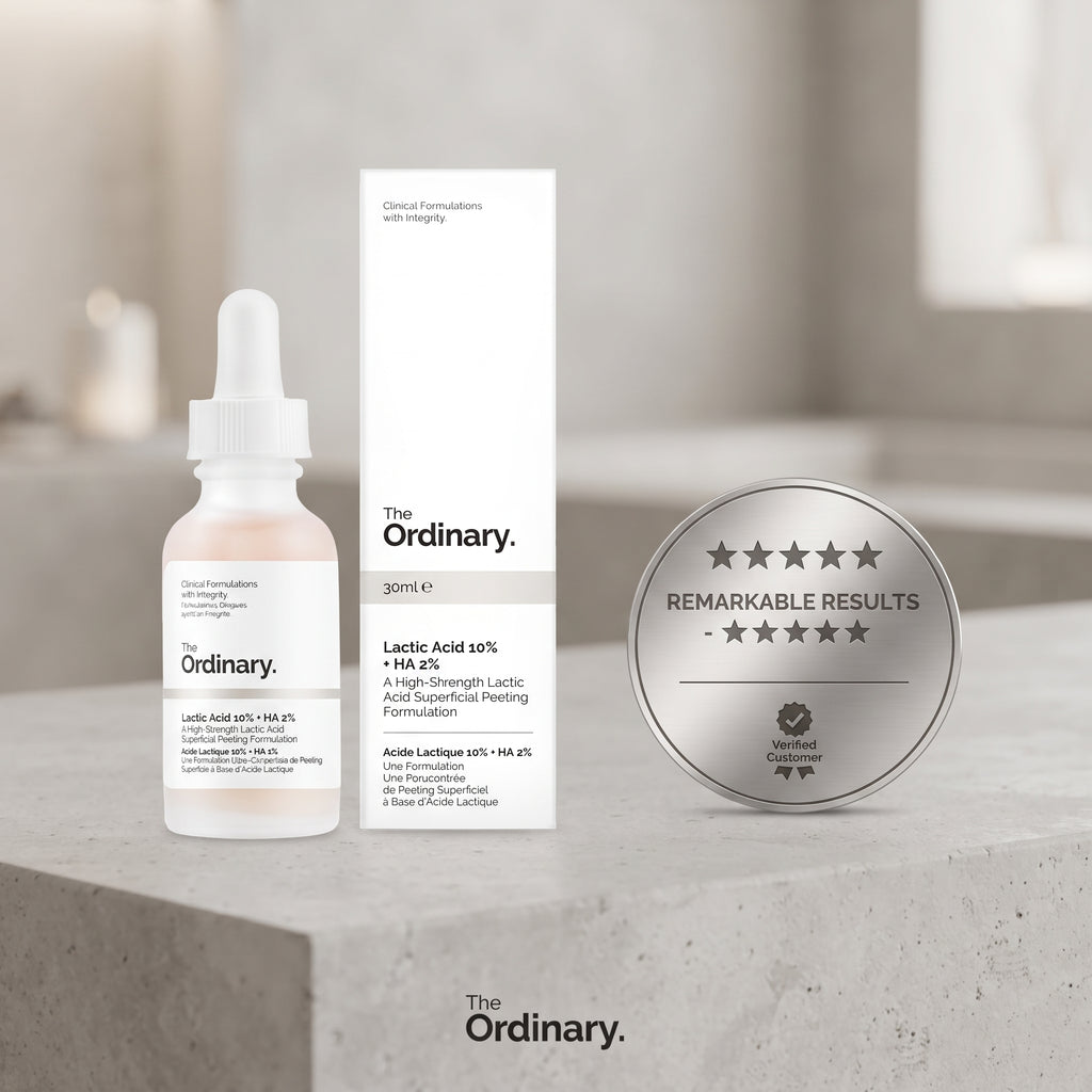 The Ordinary Lactic Acid 10% + HA texture and dropper