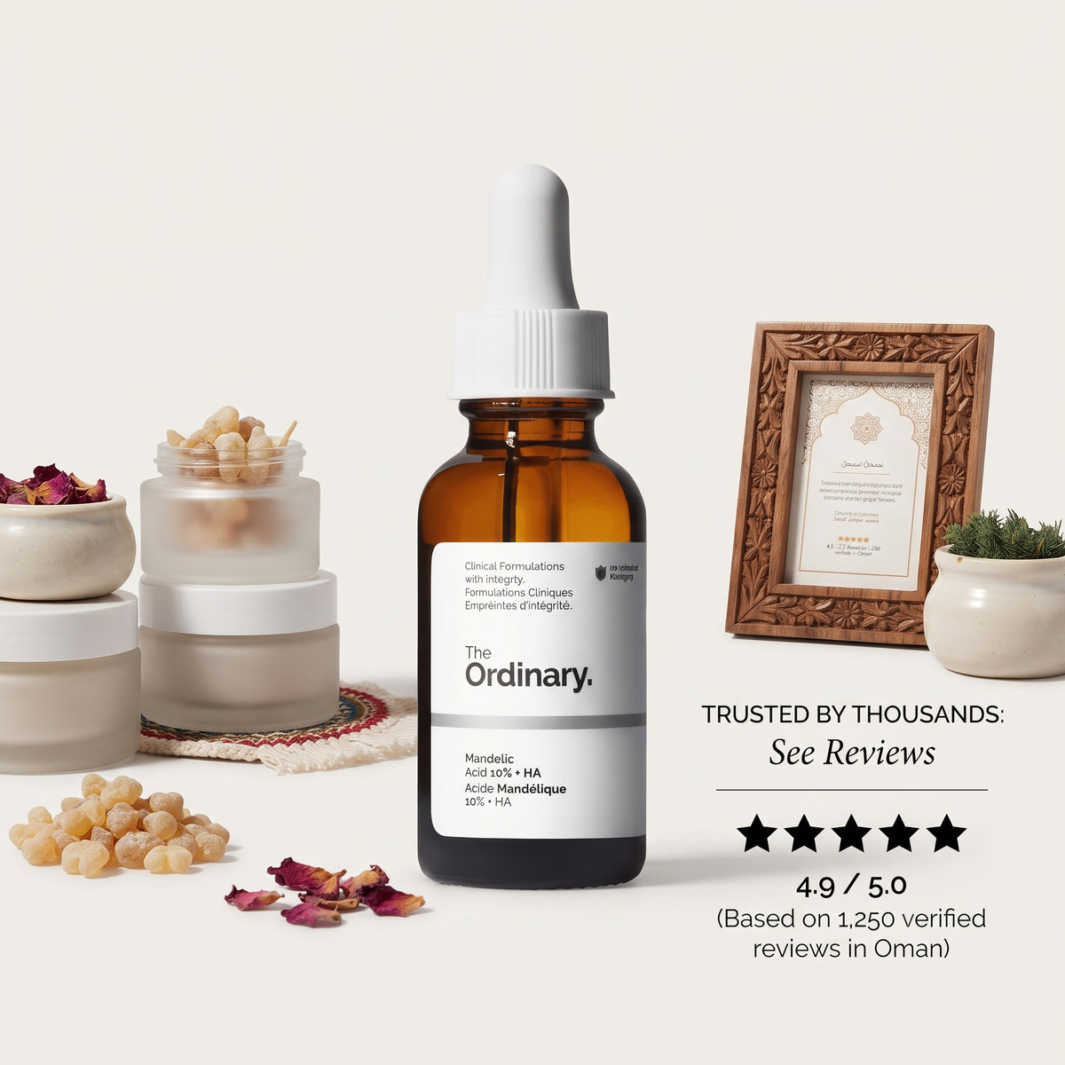 The Ordinary Mandelic Acid 10% + HA texture and dropper