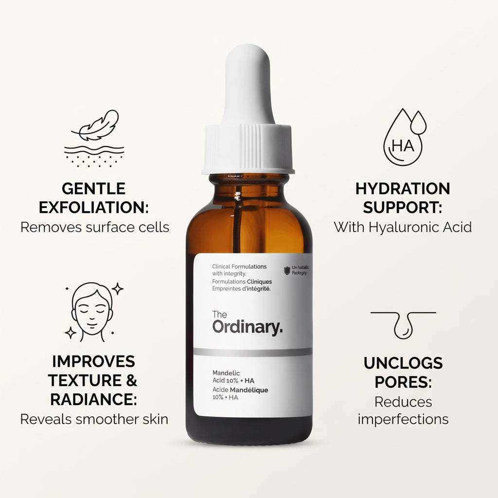 The Ordinary Mandelic Acid 10% + HA 30ml bottle, front