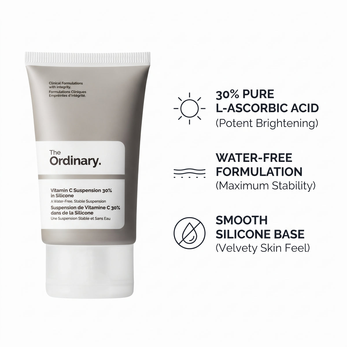 The Ordinary Vitamin C Suspension 30% in Silicone 30ml – Pure Vitamin C Brightening Treatment