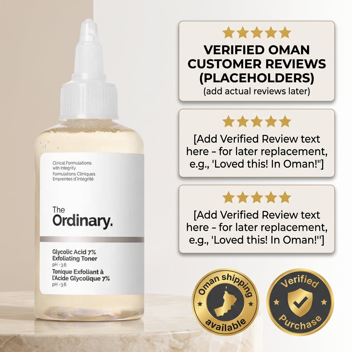 The Ordinary Glycolic Acid 7% Toning Solution 100ml – Exfoliating AHA Toner