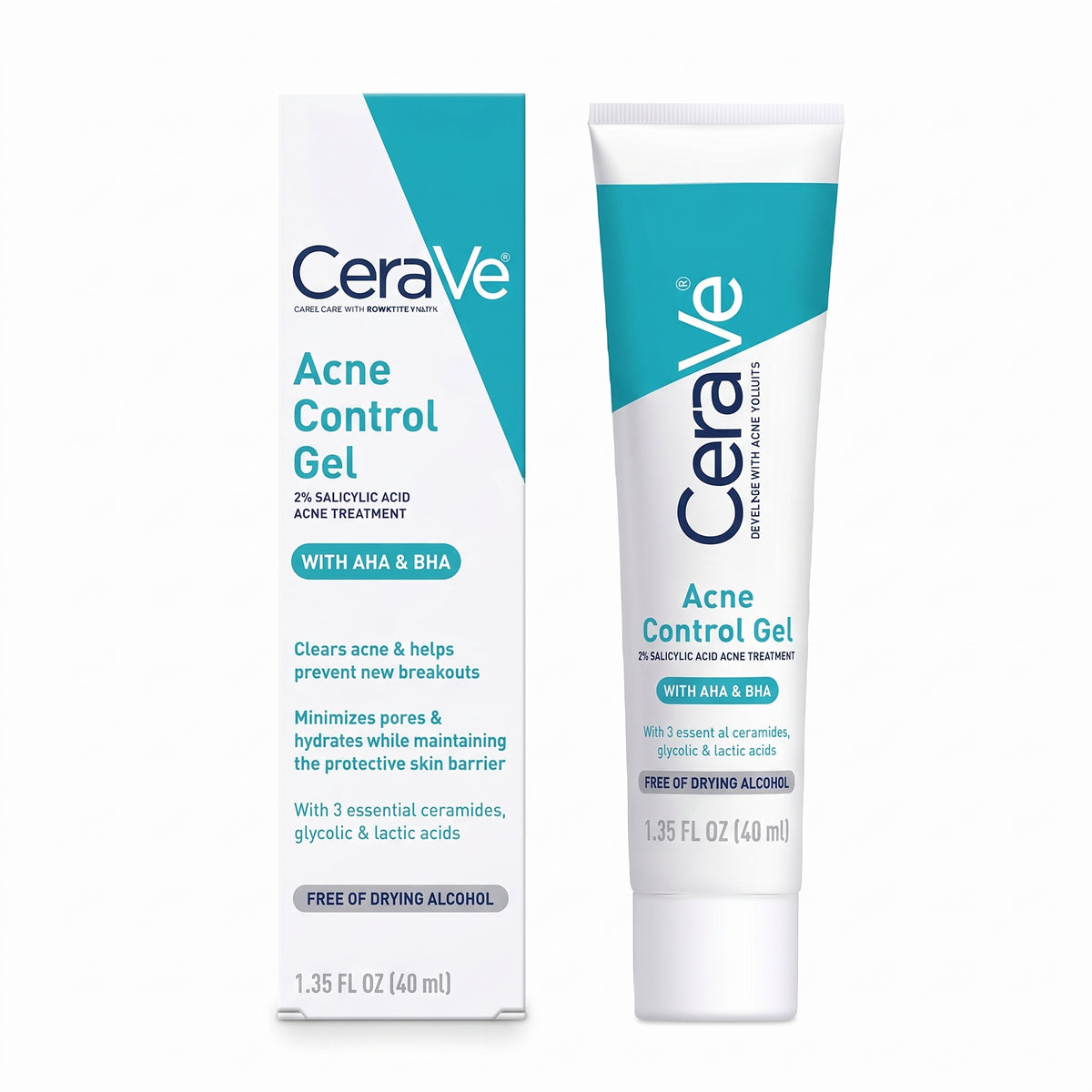 CeraVe Salicylic Acid Acne Treatment Gel 40ml – AHA/BHA Blemish Treatment