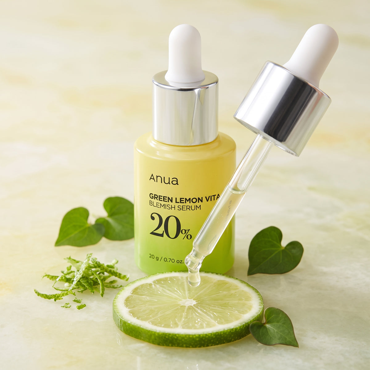 Anua Green Lemon Vitamin C Blemish Serum – Brightening Serum for Dark Spots & Dull Skin