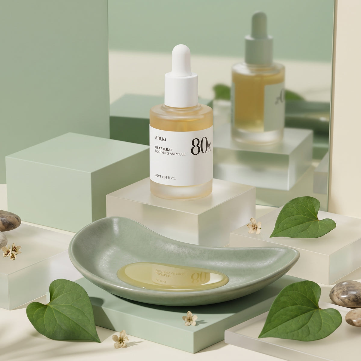 Anua Heartleaf 80% Soothing Ampoule 30ml – Calming Serum for Sensitive, Acne-Prone Skin