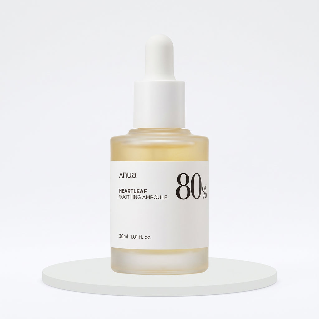 Anua Heartleaf 80% Soothing Ampoule 30ml – Calming Serum for Sensitive, Acne-Prone Skin