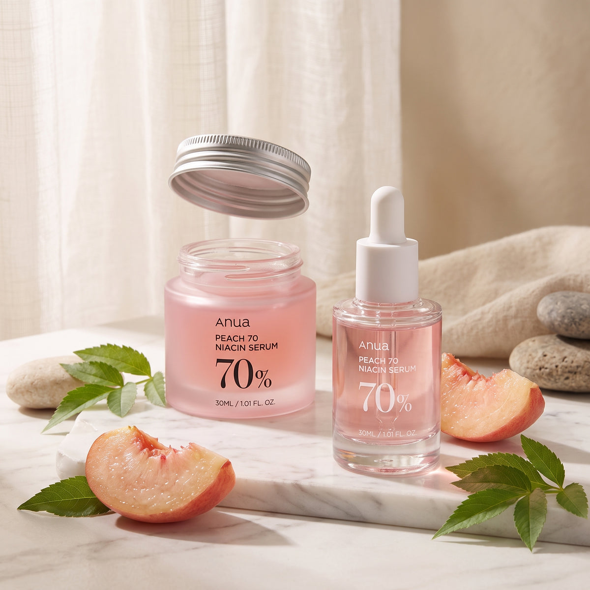 Anua Peach 70% Niacinamide Serum 30ml – Pore, Oil Control & Dark Spot Serum