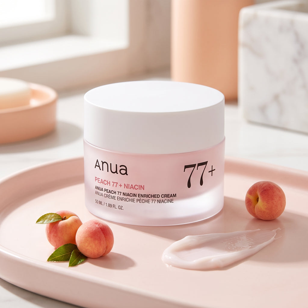 كريم Anua Peach 77 Niacin المغذي – مرطب مفتح لبشرة مشرقة وموحدة اللون