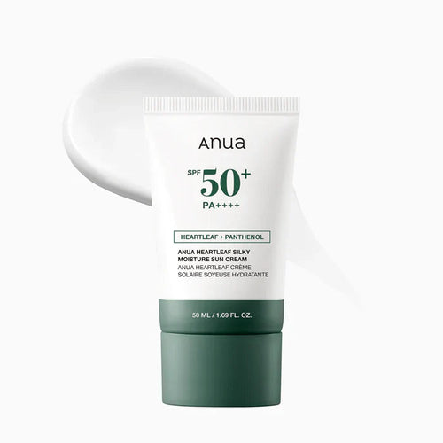 Anua Heartleaf Silky Moisture Sun Cream SPF 50+ – authentic Korean sunscreen in Oman