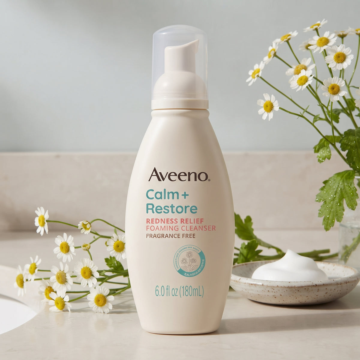 Aveeno Calm + Restore Redness Relief Foaming Cleanser – image 4