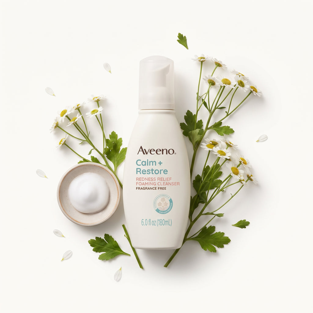 Aveeno Calm + Restore Redness Relief Foaming Cleanser – image 3
