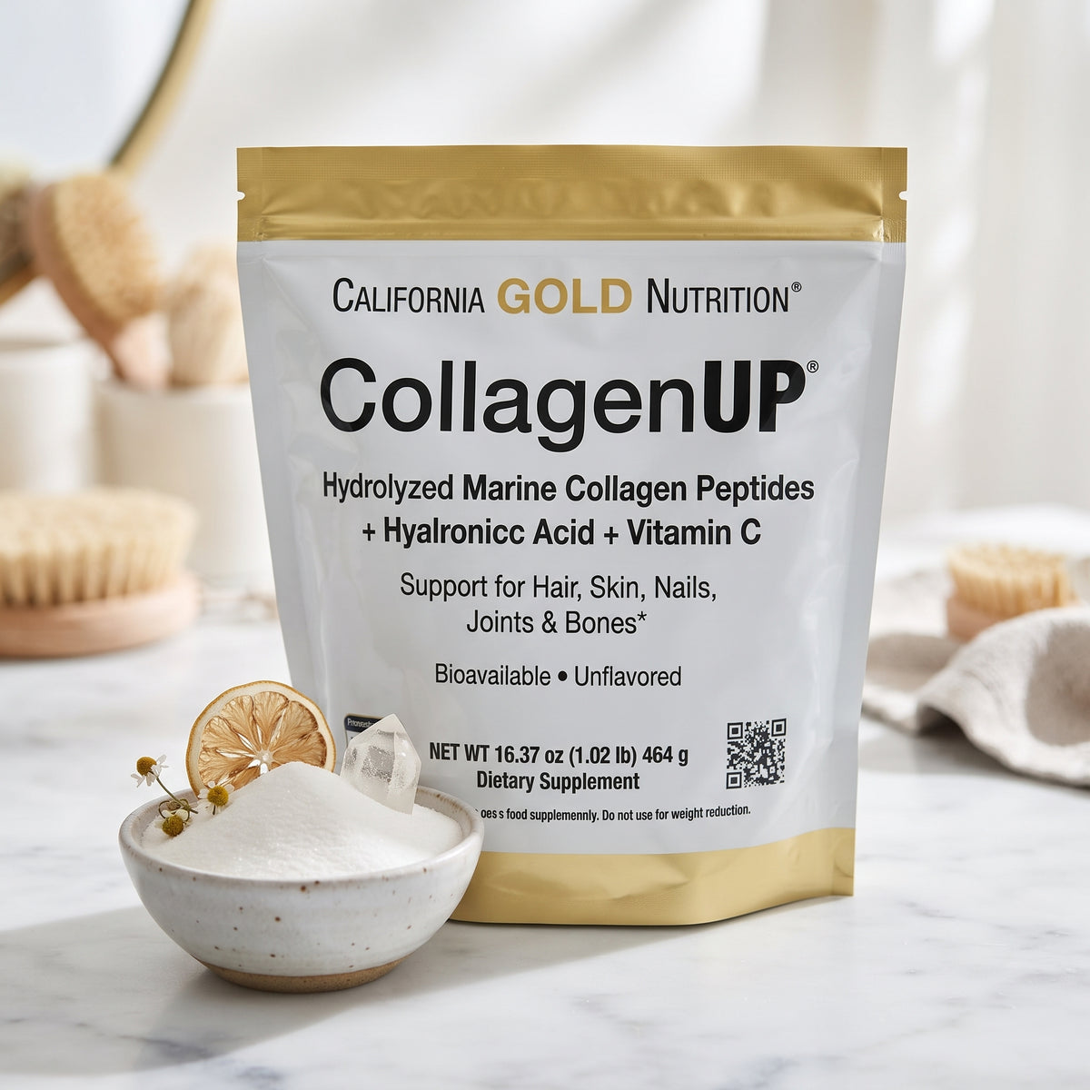 California Gold CollagenUP – Marine Collagen + Hyaluronic Acid & Vitamin C (464g)