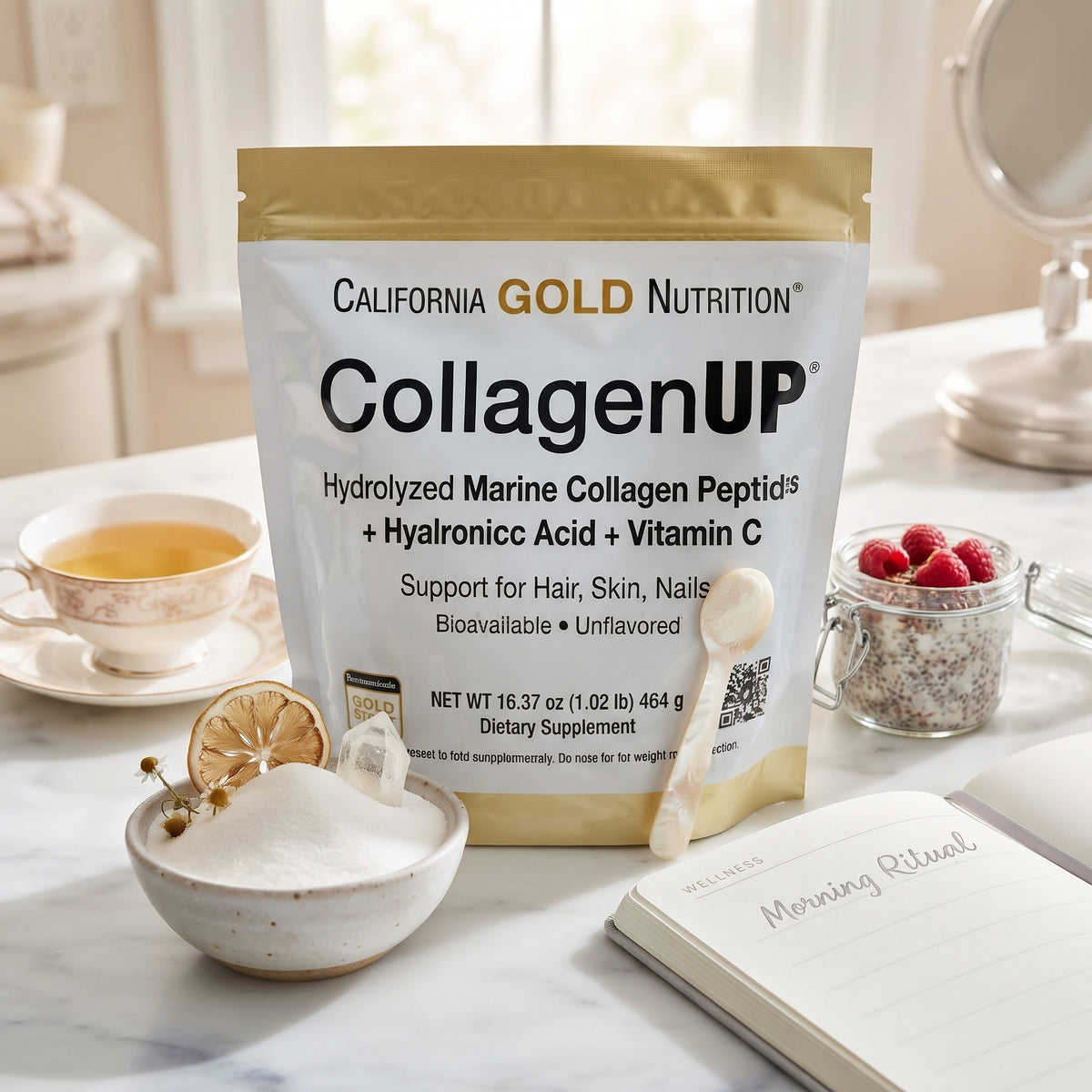 California Gold CollagenUP – Marine Collagen + Hyaluronic Acid & Vitamin C (464g)