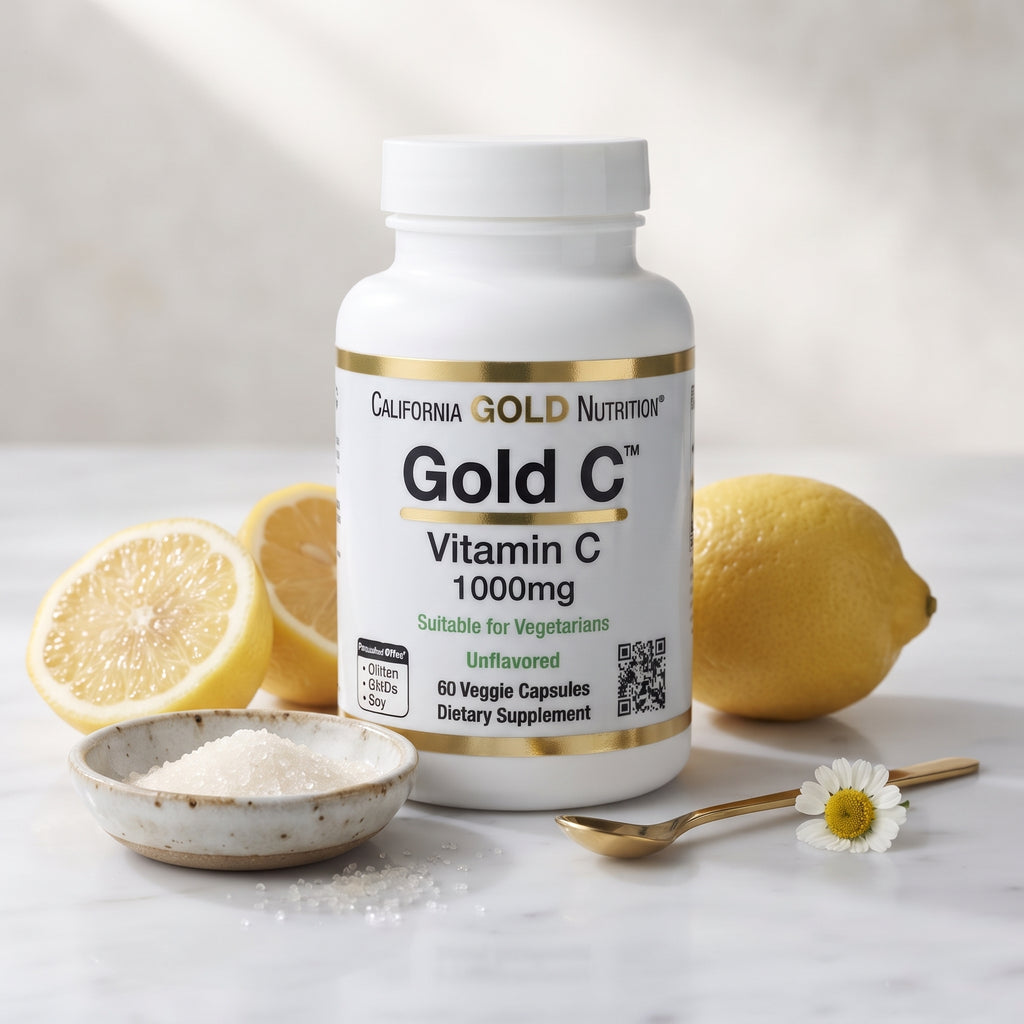California Gold Nutrition Gold C, USP Grade Vitamin C, 1,000 mg, 60 Veggie Capsules