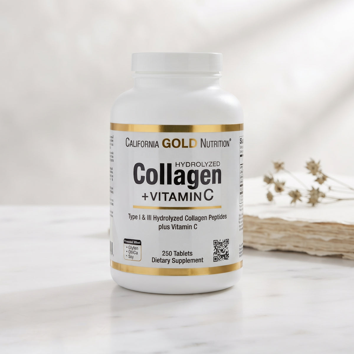 California Gold Nutrition, Hydrolyzed Collagen Peptides + Vitamin C