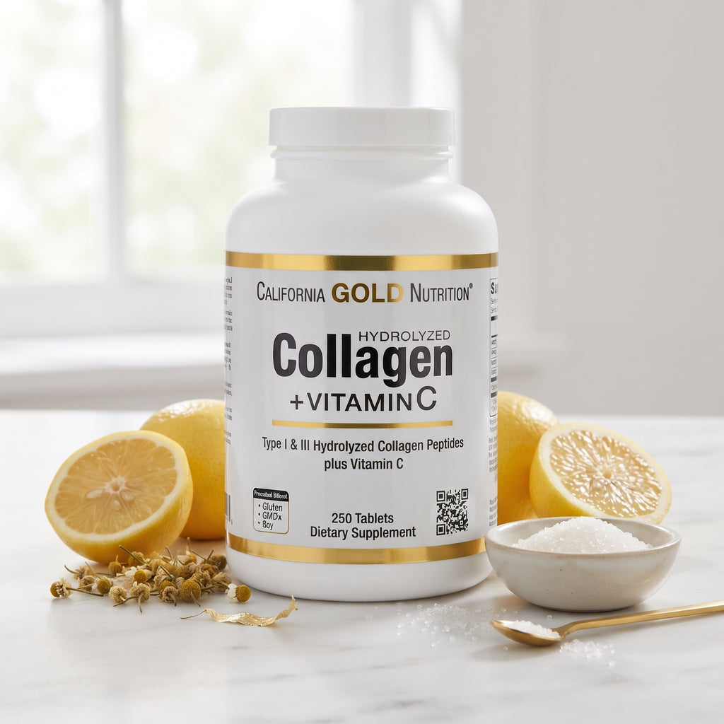 California Gold Nutrition, Hydrolyzed Collagen Peptides + Vitamin C – image 2