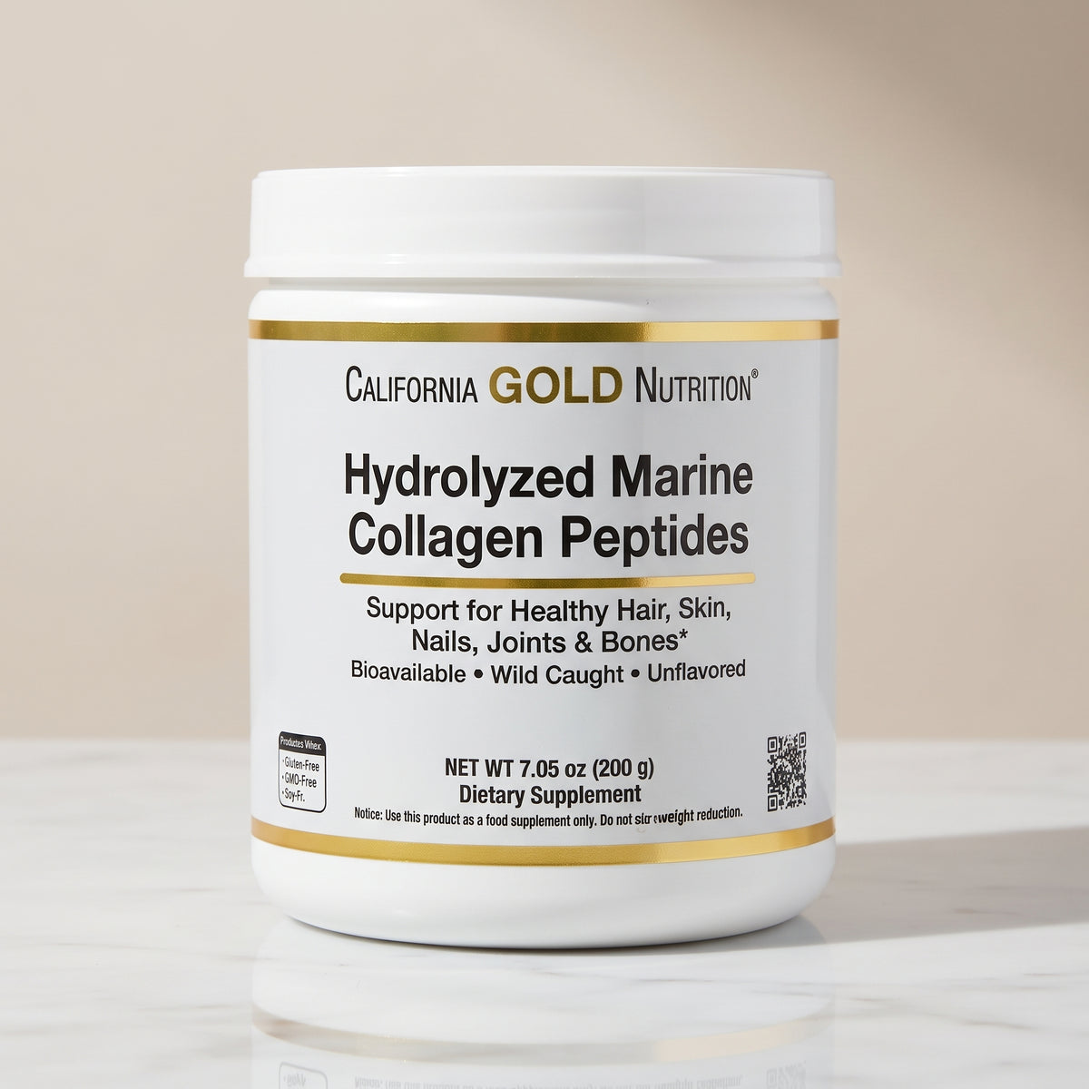 California Gold Marine Collagen Peptides – Unflavoured Collagen for Hair, Skin & Nails (500g)