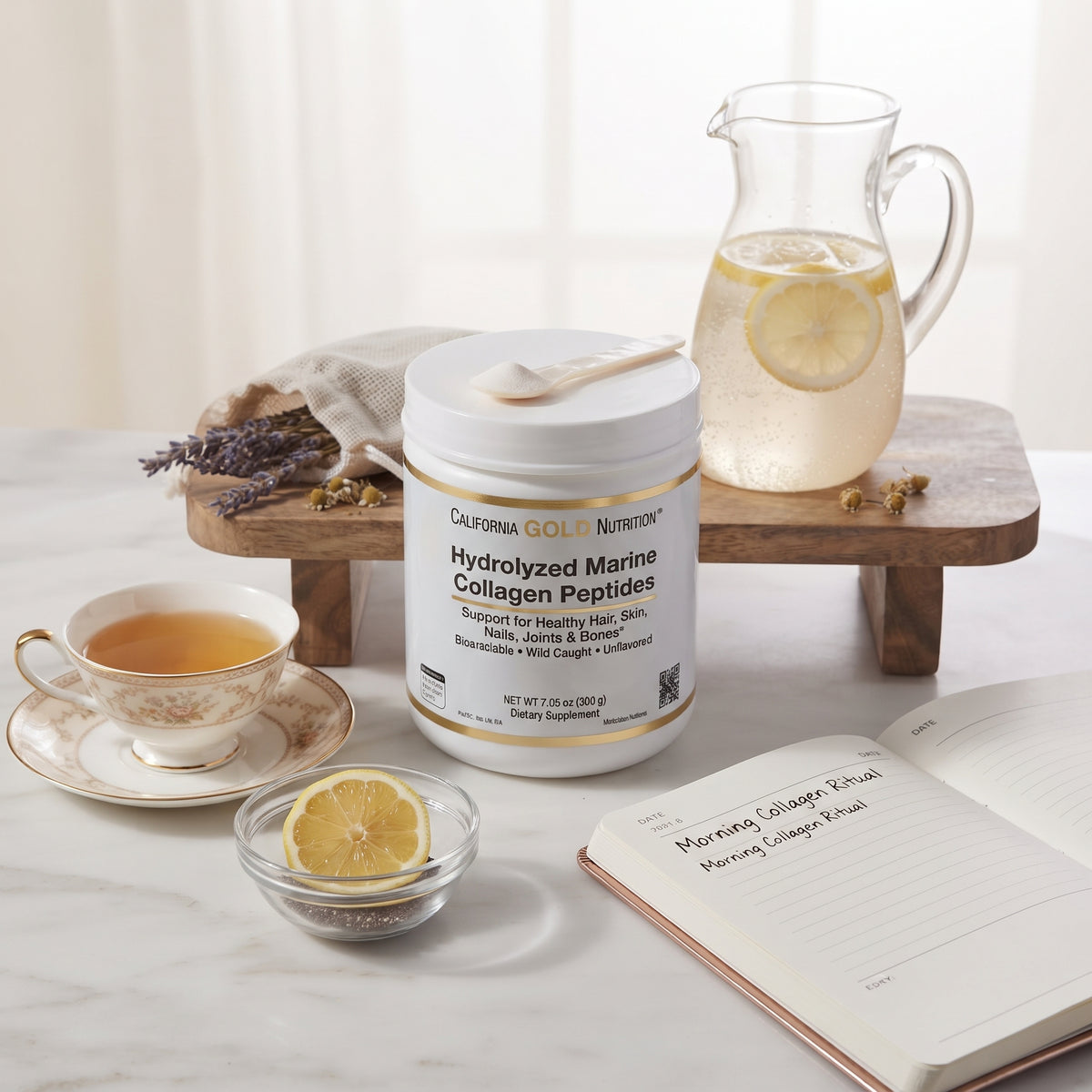 California Gold Marine Collagen Peptides – Unflavoured Collagen for Hair, Skin & Nails (500g)