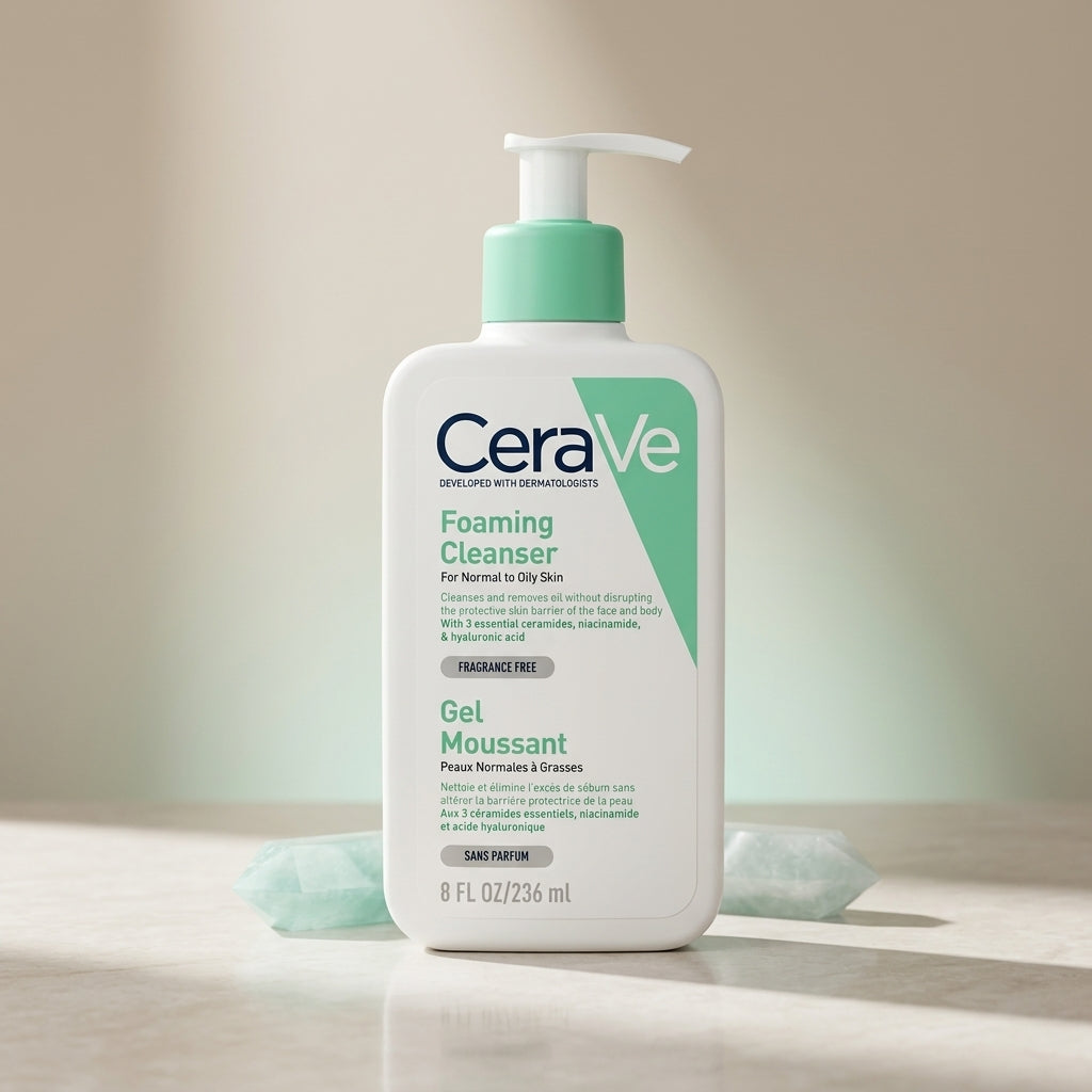 CeraVe Foaming Facial Cleanser 236ml – Face Wash for Normal to Oily Skin