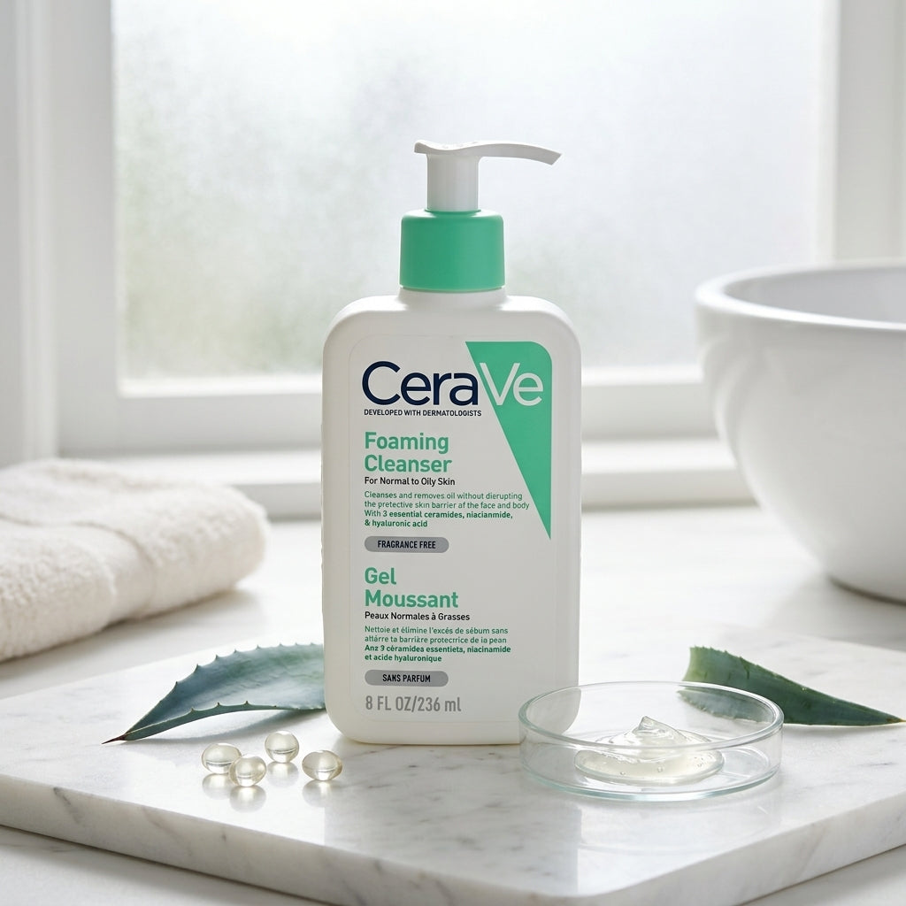 CeraVe Foaming Facial Cleanser 236ml – Face Wash for Normal to Oily Skin