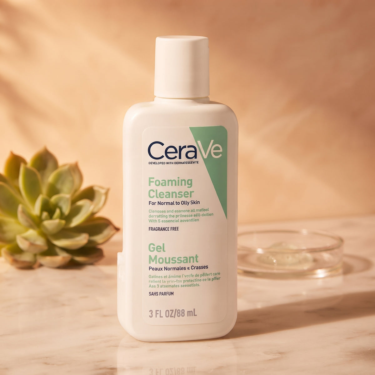 CeraVe Foaming Facial Cleanser (Travel Size) – Face Wash for Normal to Oily Skin