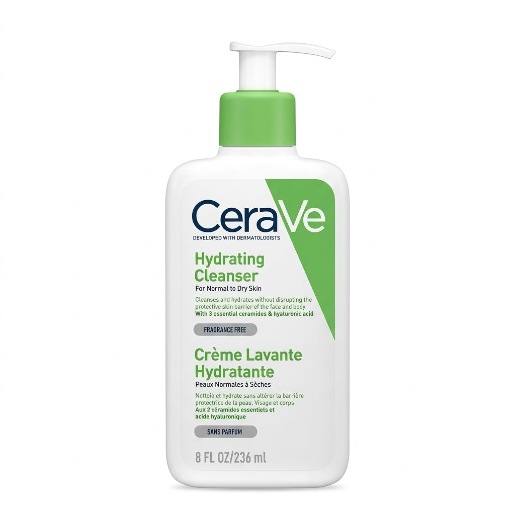 CeraVe Hydrating Cleanser – Non-Foaming Face & Body Wash for Normal to Dry Skin