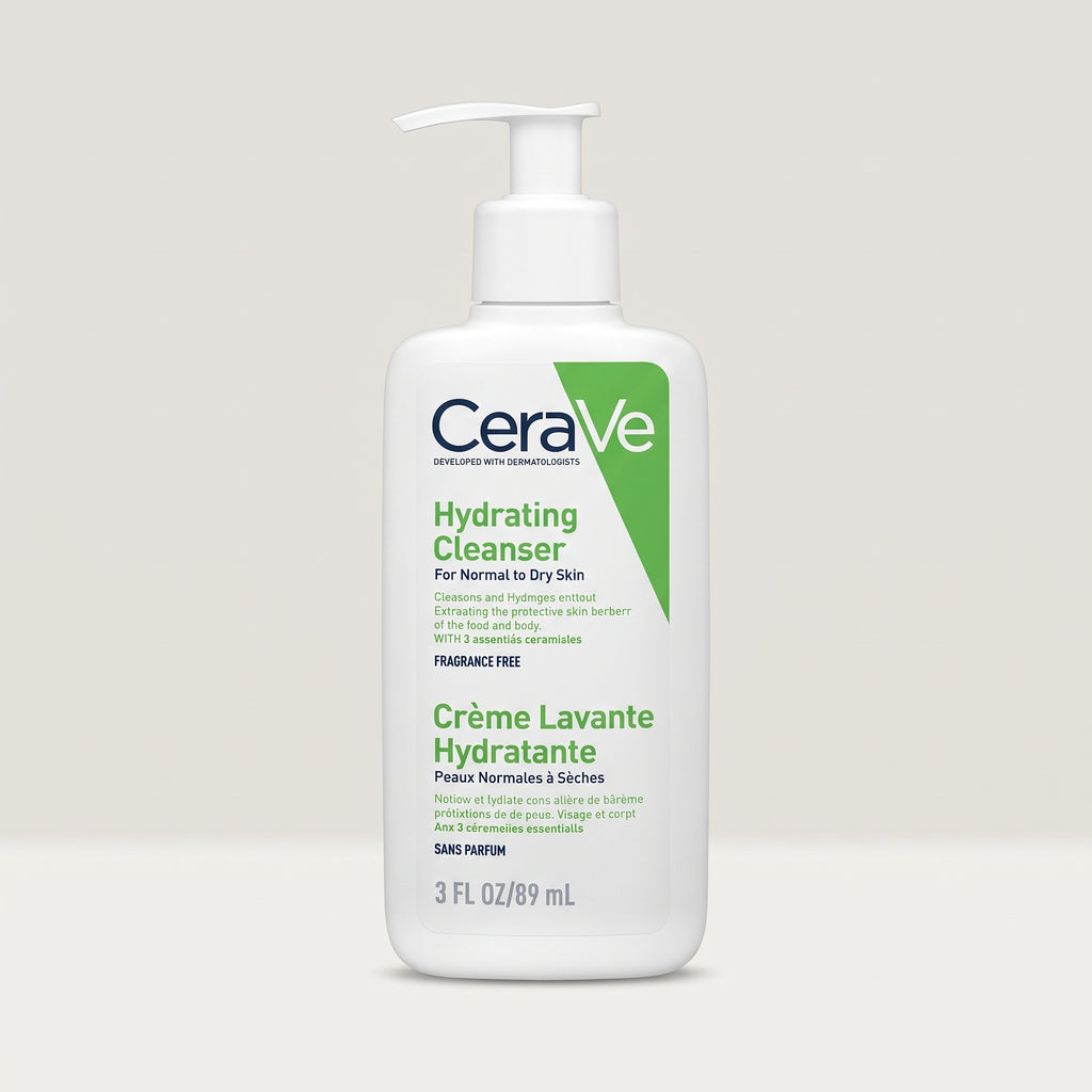 CeraVe Hydrating Cleanser (Travel Size) – Non-Foaming Face Wash for Normal to Dry Skin