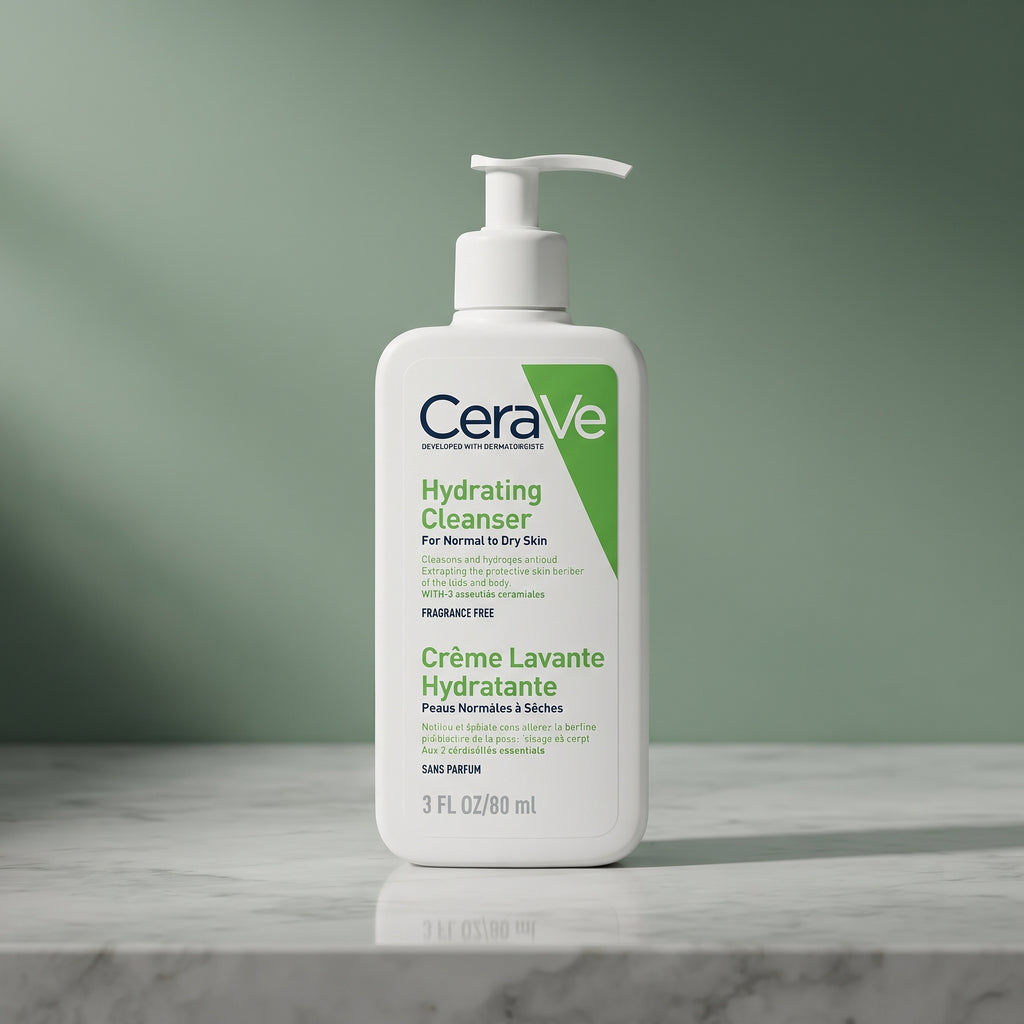 CeraVe Hydrating Cleanser (Travel Size) – Non-Foaming Face Wash for Normal to Dry Skin