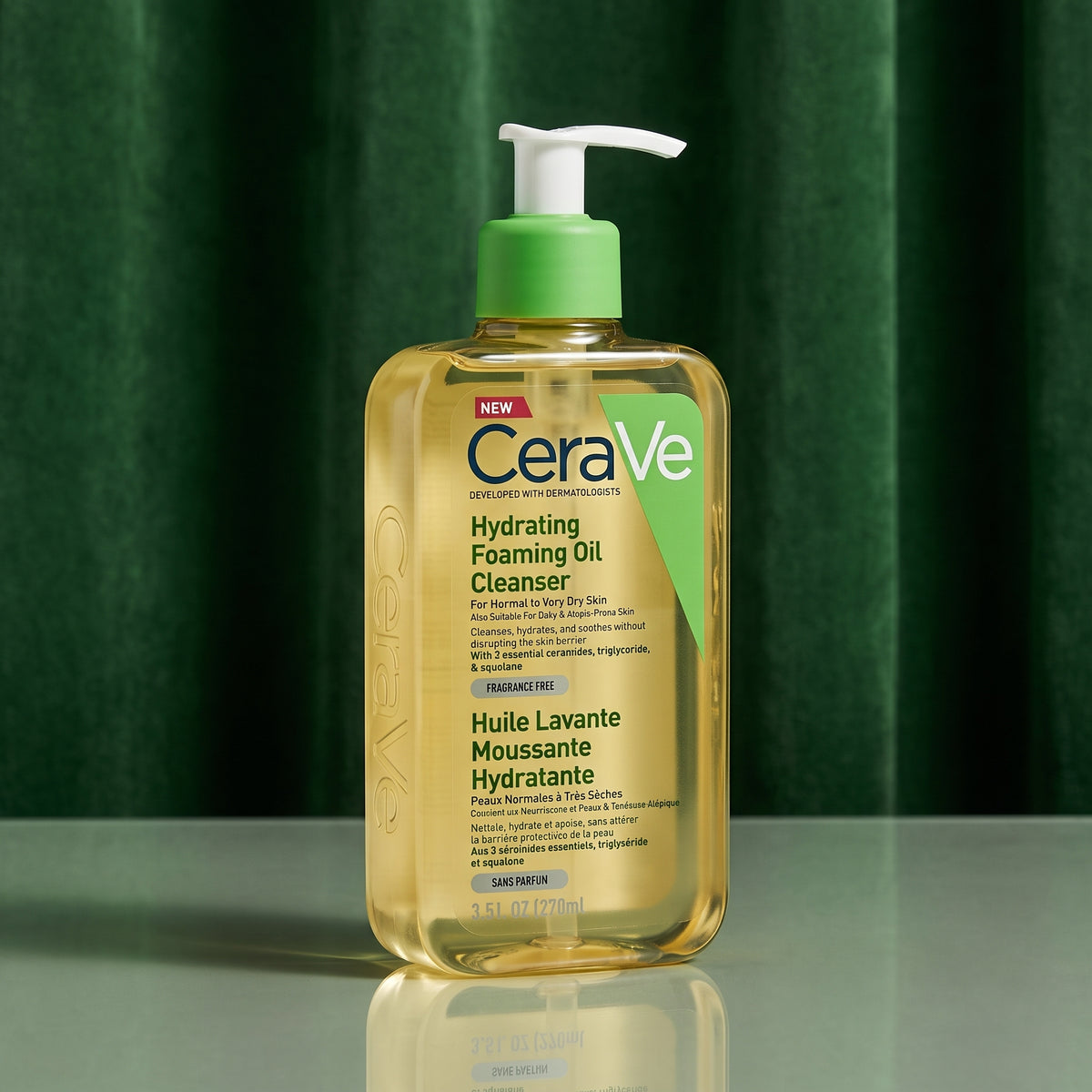 CeraVe Hydrating Foaming Oil Cleanser 237ml – For normal to Very Dry Skin