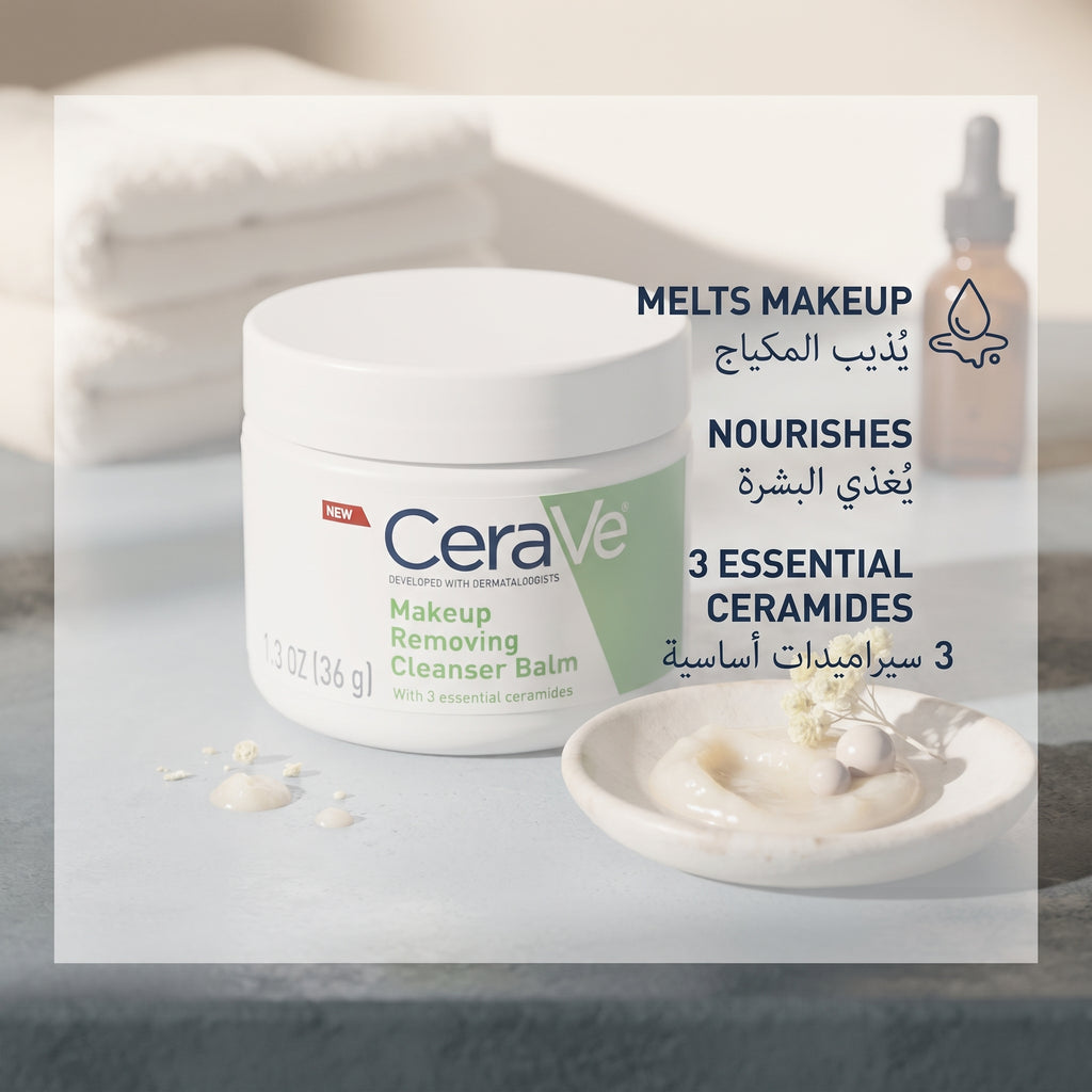 CeraVe Makeup Removing Cleanser Balm – Melting Balm for Waterproof Makeup & SPF