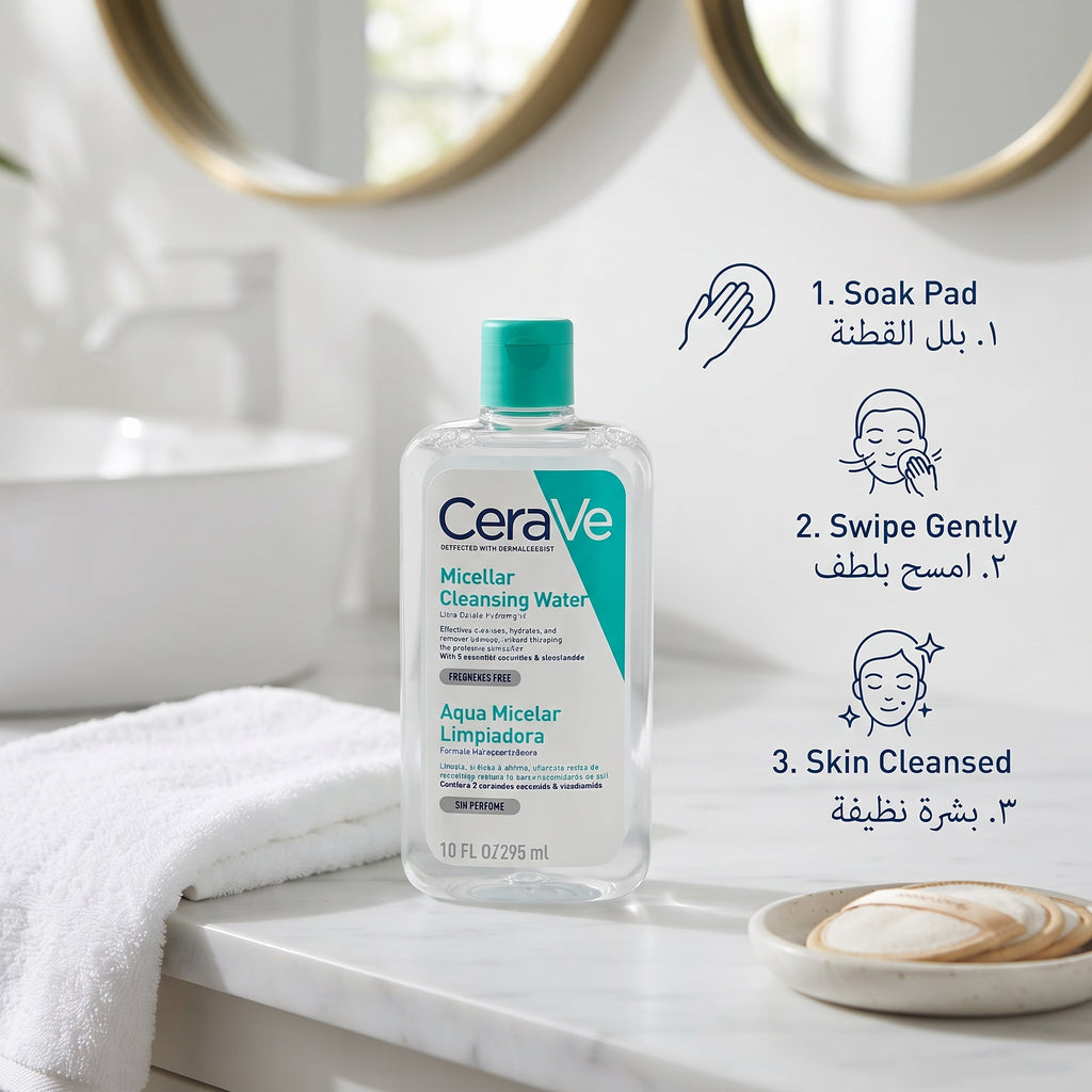 CeraVe Micellar Cleansing Water 295ml – Makeup Remover for Sensitive Skin