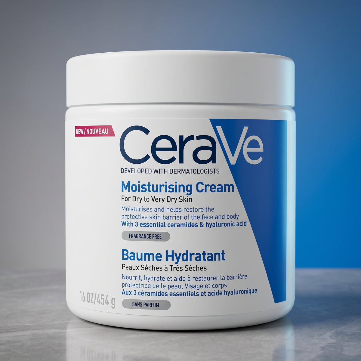 CeraVe Moisturising Cream 454g – Ceramide Face & Body Cream for Dry Skin