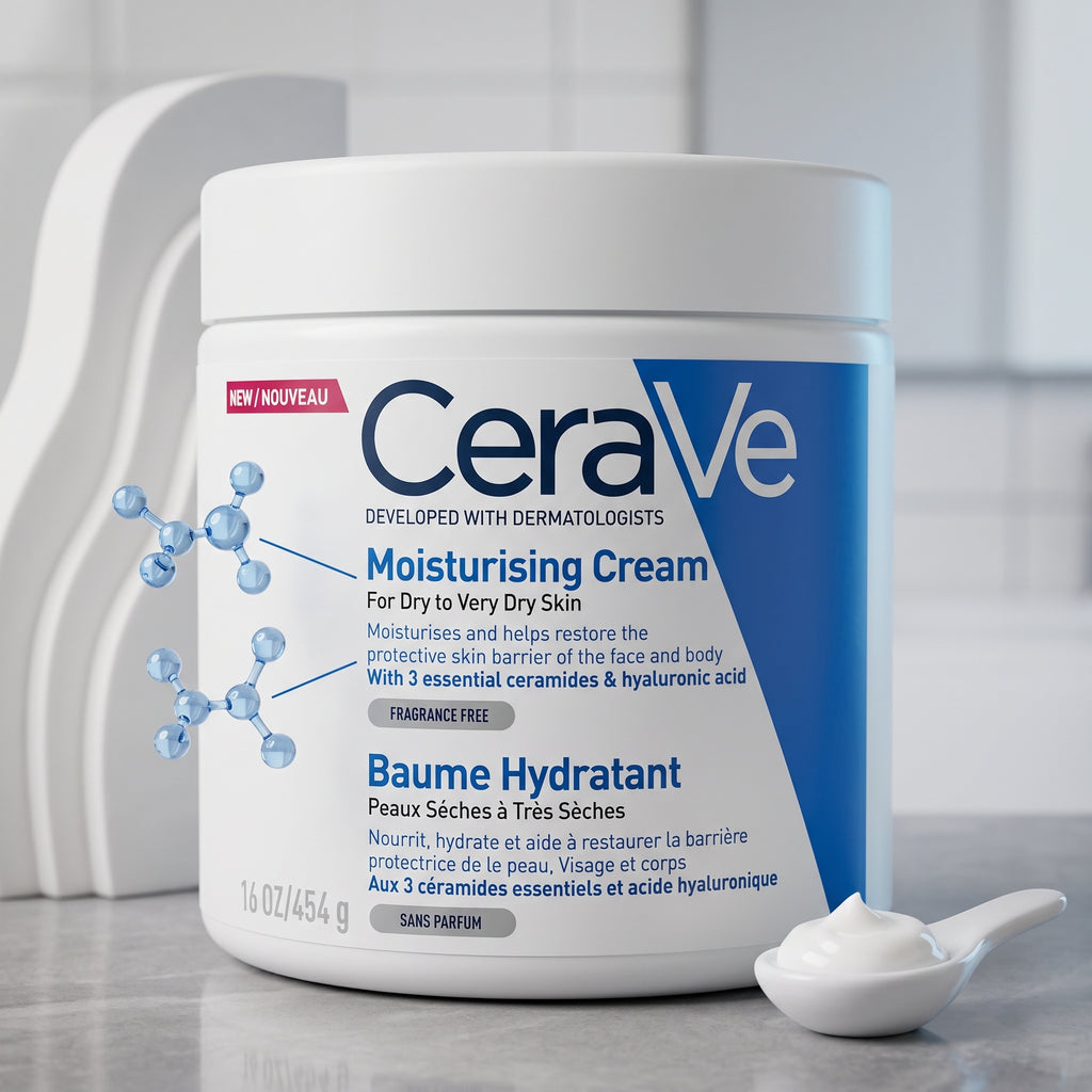 CeraVe Moisturising Cream 454g – Ceramide Face & Body Cream for Dry Skin