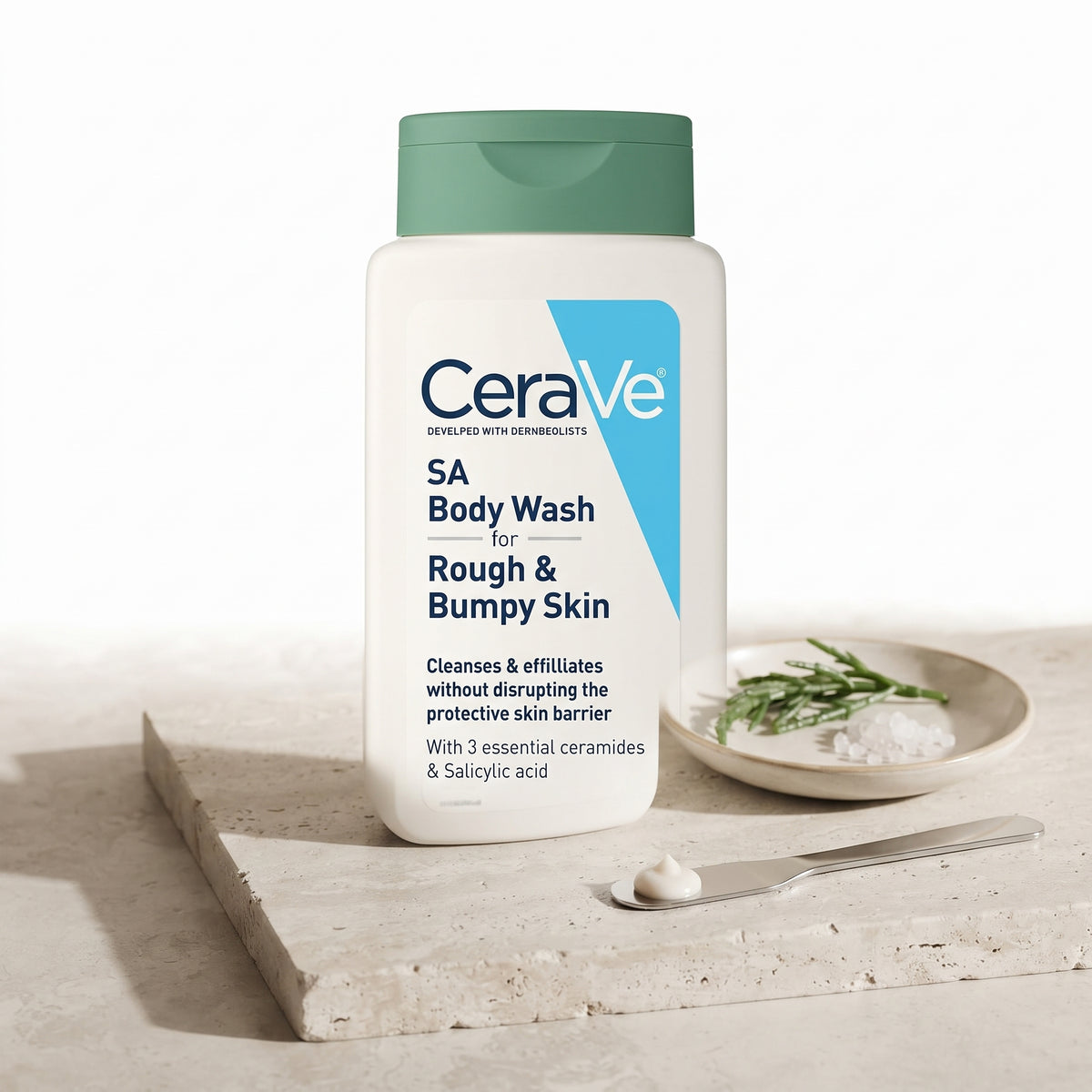 CeraVe SA Body Wash for Rough & Bumpy Skin – Salicylic Acid Exfoliating Body Wash