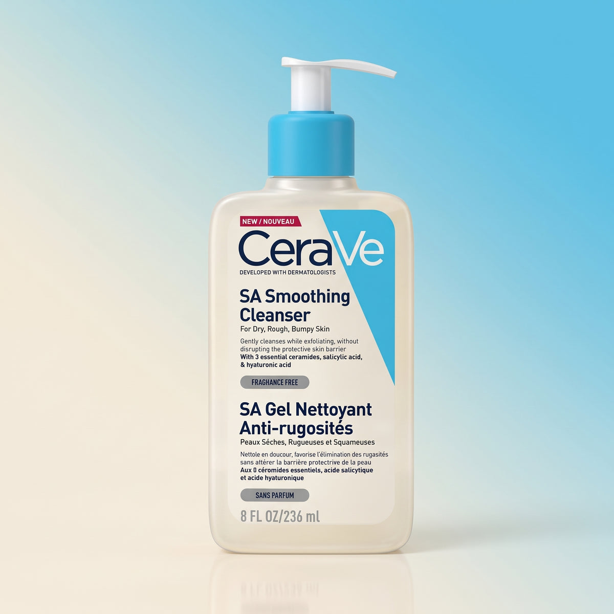 CeraVe SA Smoothing Cleanser – Salicylic Acid Face & Body Wash for Rough, Bumpy Skin