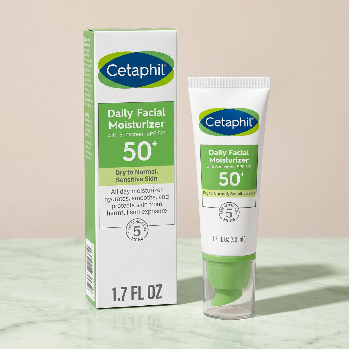 Cetaphil Daily Facial Moisturiser SPF 50 50ml – Hydrating Day Cream