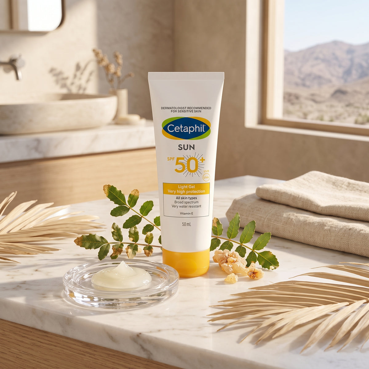 Cetaphil Sun SPF 50+ Light Gel – Oil-Free Sunscreen for Oily Skin