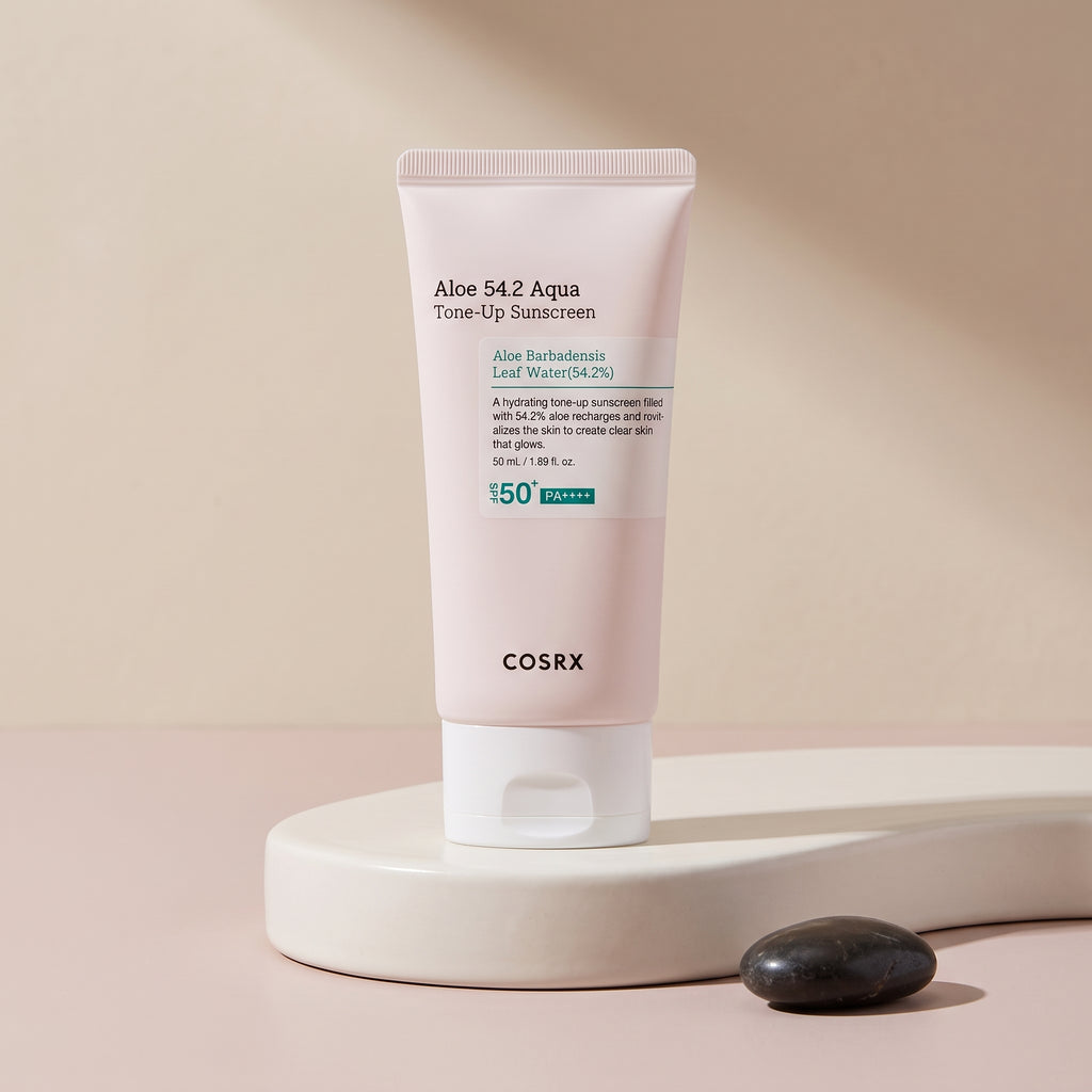 COSRX Aloe 54.2 Aqua Tone-Up Sunscreen SPF 50+ – Hydrating Daily Sunscreen