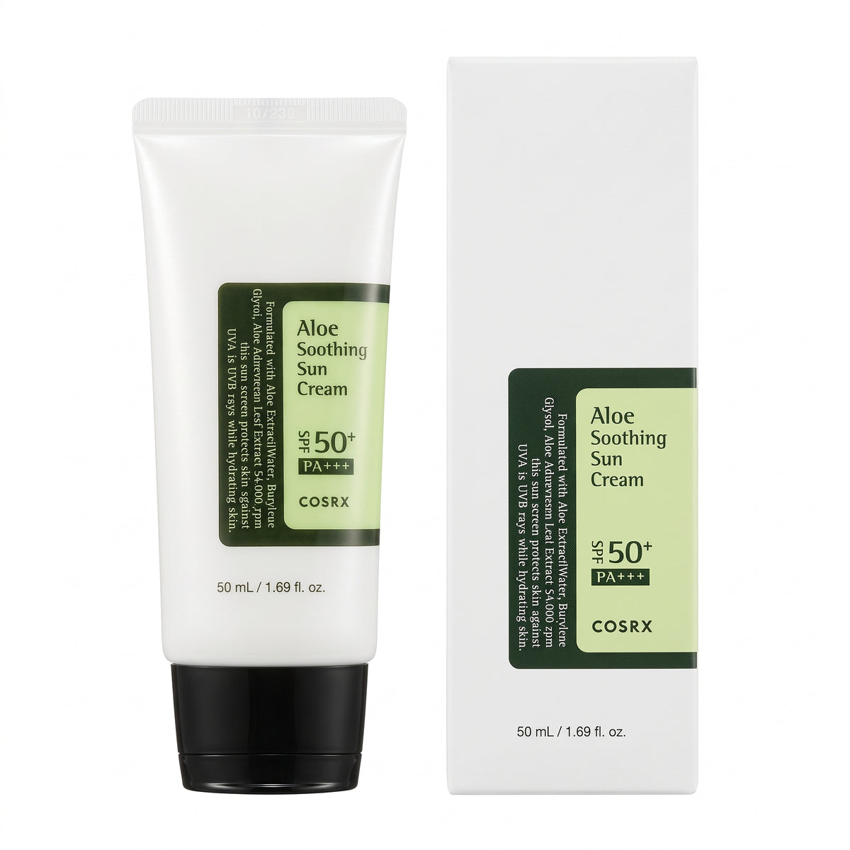 COSRX Aloe Soothing Sun Cream SPF 50 PA+++ 50ml – Lightweight Hydrating Daily Sunscreen