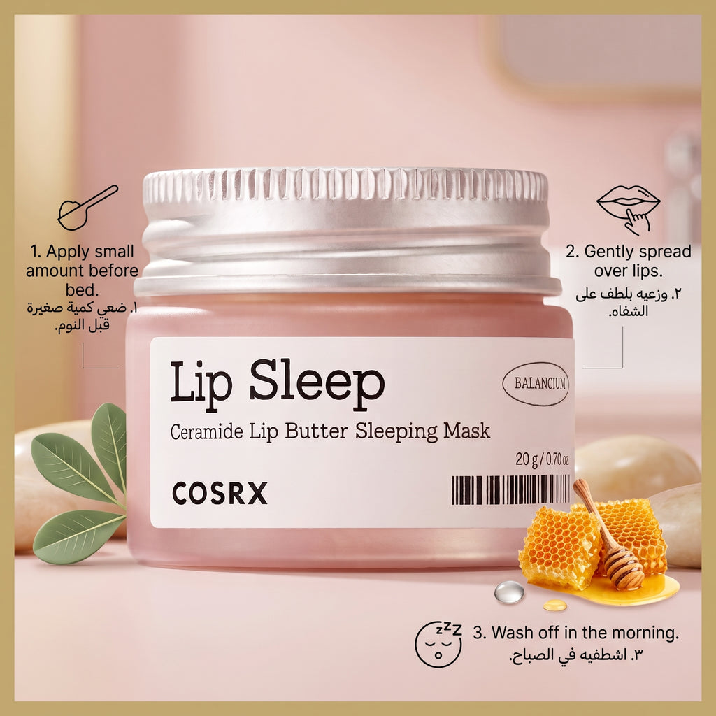 COSRX Ceramide Lip Butter Sleeping Mask – Overnight Lip Mask for Dry, Chapped Lips