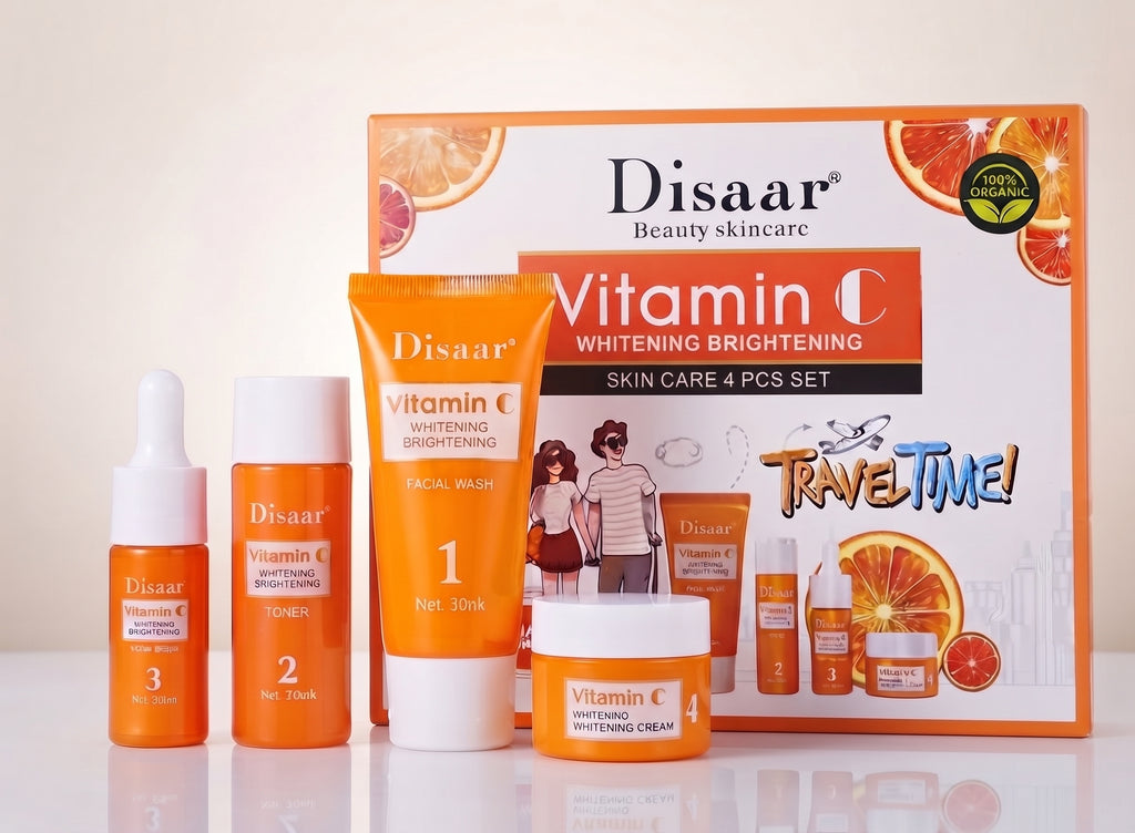 Vitamin C Skincare Set 4-Piece (Wash, Toner, Cream, Serum)