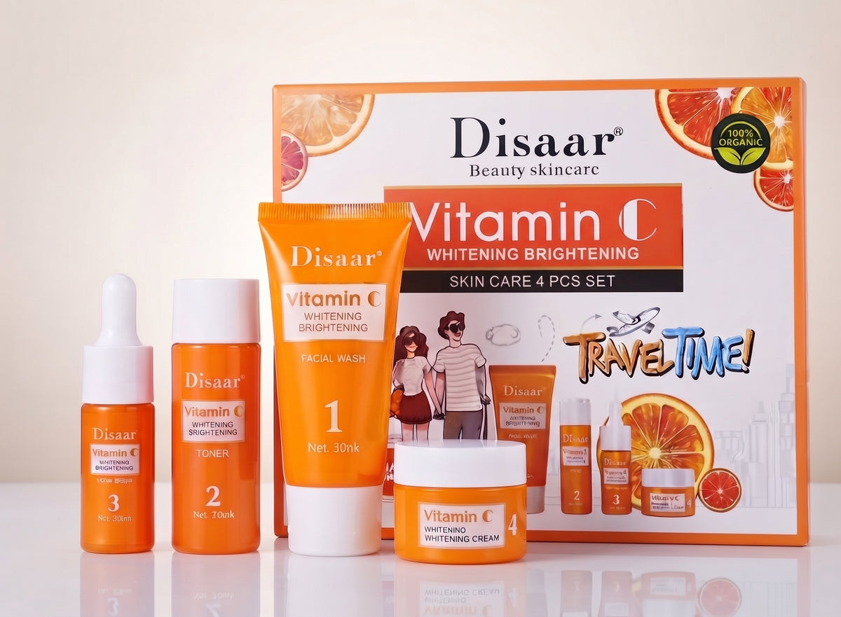 Vitamin C Skincare Set 4-Piece (Wash, Toner, Cream, Serum)
