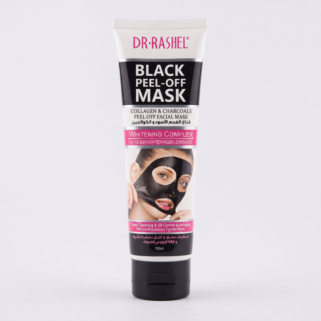 Dr. Rashel Black Mask Nose Blackhead Remover Peel Off Facial Mask Acne Treatment Collagen With Bamboo Charcoal  (100 ml)