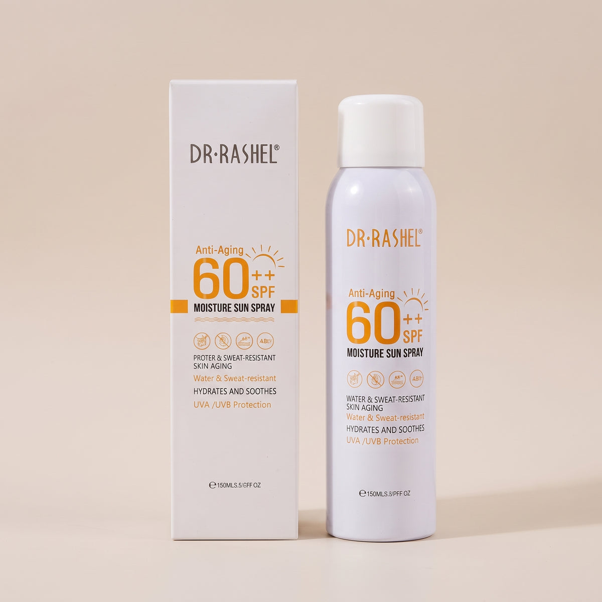 Dr. Rashel Sun Spray SPF 60++ 150ml – Lightweight Sunscreen Spray for Face & Body