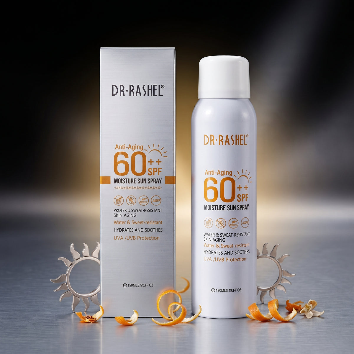 Dr. Rashel Sun Spray SPF 60++ 150ml – Lightweight Sunscreen Spray for Face & Body