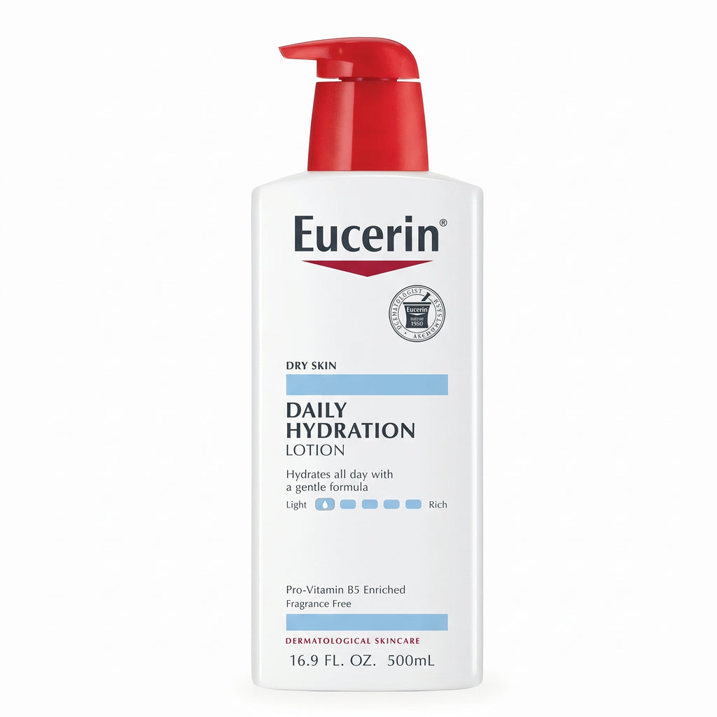 Eucerin Daily Hydration Body Lotion 500ml – 24-Hour Moisture for Dry Skin