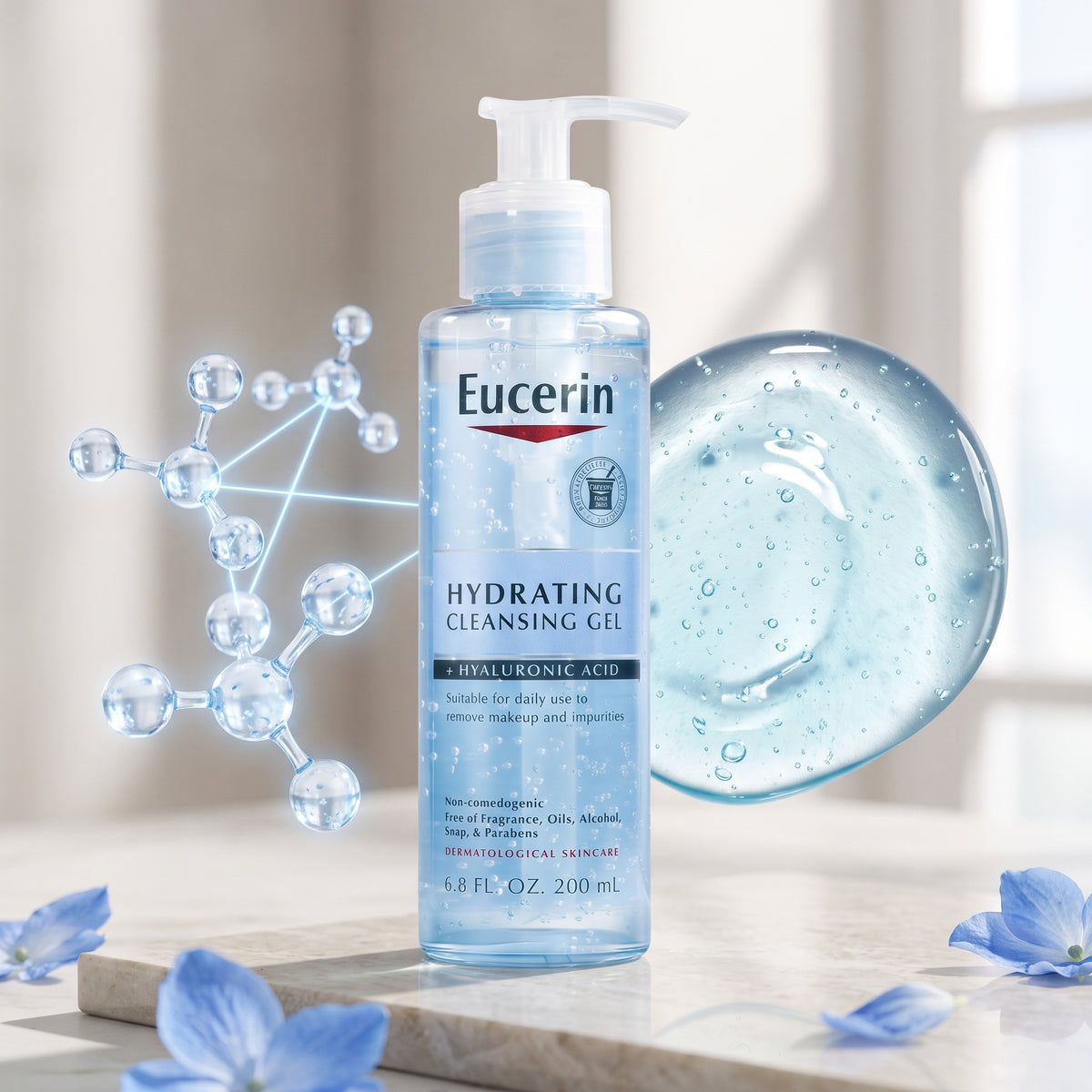 Eucerin DermatoClean Refreshing Cleansing Gel 200ml – Face Wash for Sensitive Skin